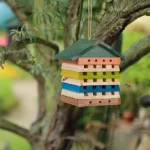A Solitary Bee Hotels for a homestead beekeeper providing habitat for the Mason Bees
