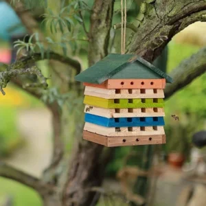 A Solitary Bee Hotels for a homestead beekeeper providing habitat for the Mason Bees